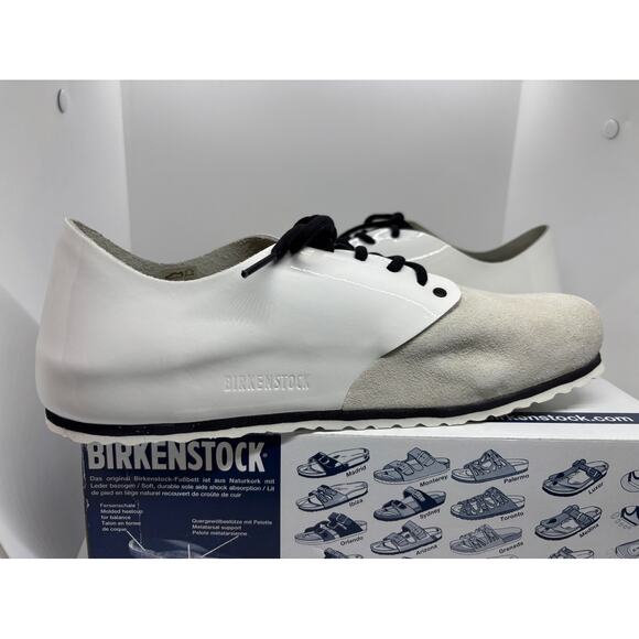 NWB Birkenstock Maine White Patent Lace-Up Shoes Men\'s 12 Normal Fit 0672281 main image 8